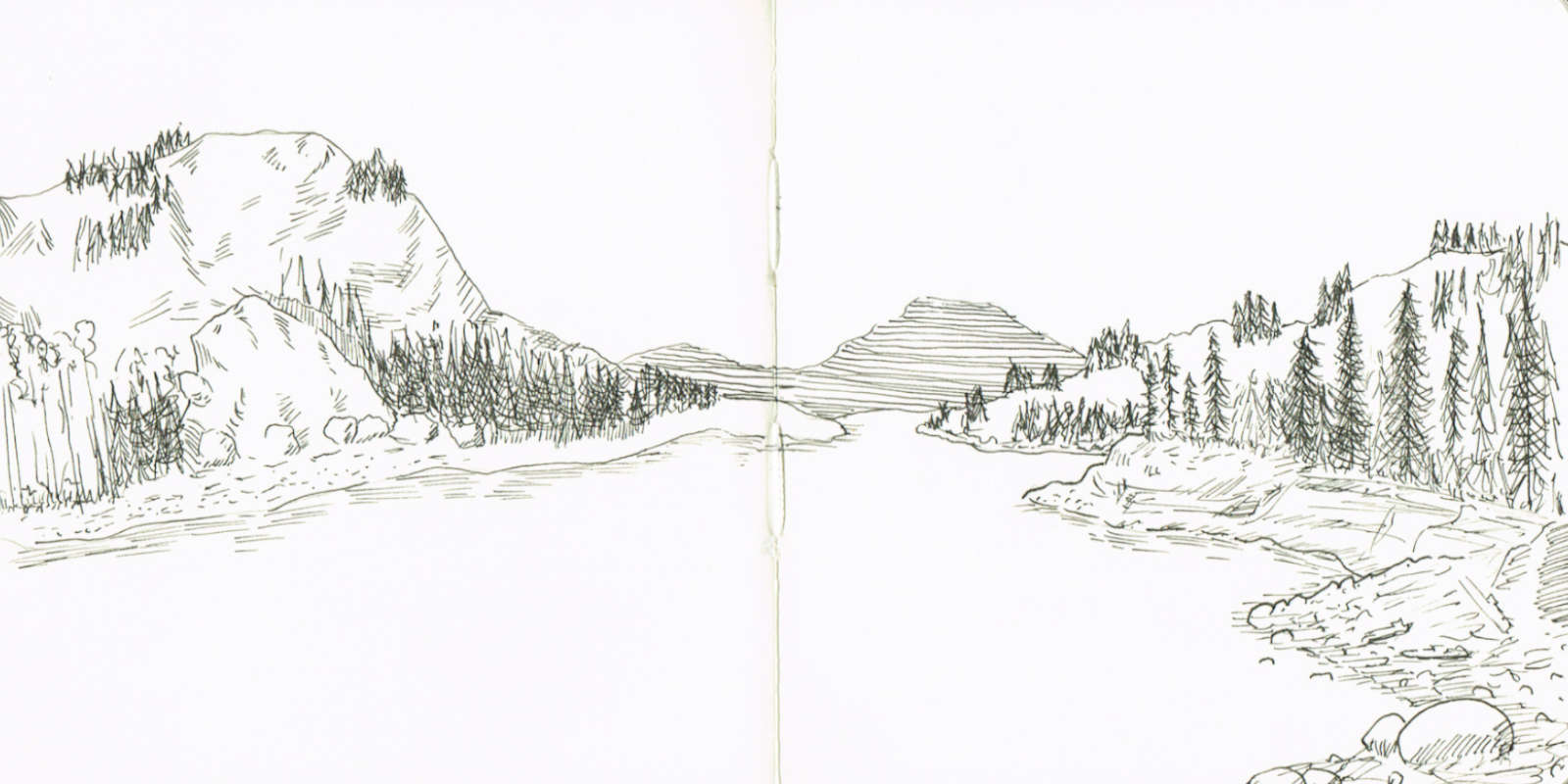 Drawing lake
